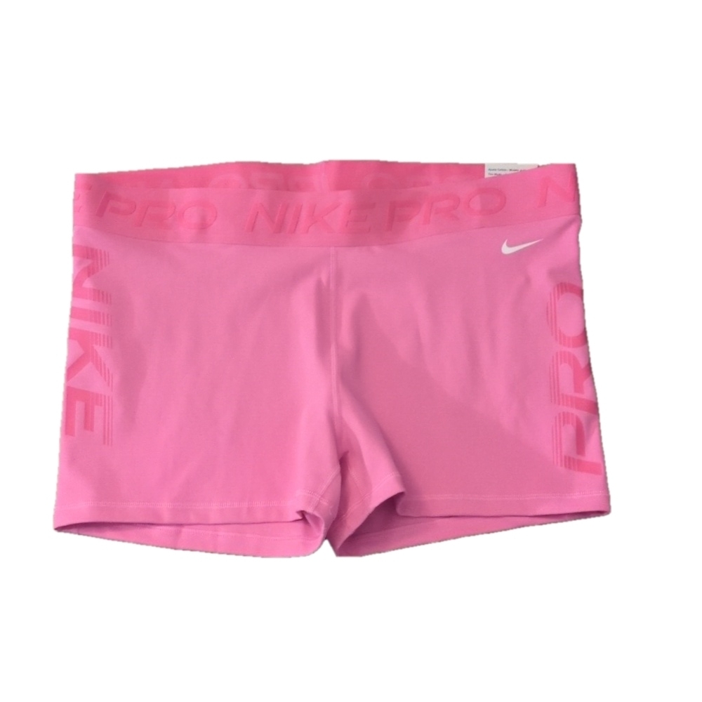 Nike pro pink tight fit bike shorts size XXL
